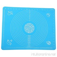 Soled Large Massive Pastry Fondant Silicone Work Rolling Baking Mat with Measurements (BLUE  1) - B00HUKQRMS